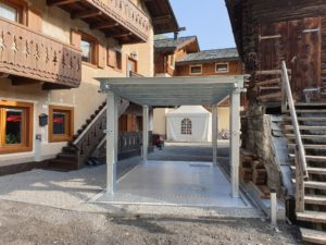 Ascensore per auto montauto LIFT P1 SCB Green Park installazione a Livigno.