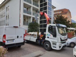 Montacarichi merci ascensore Liftwork C1 installazione Bolzano Green Park